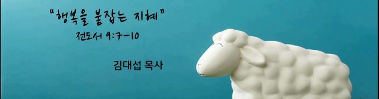 “행복을 붙잡는 지혜”(전 9:7-10)