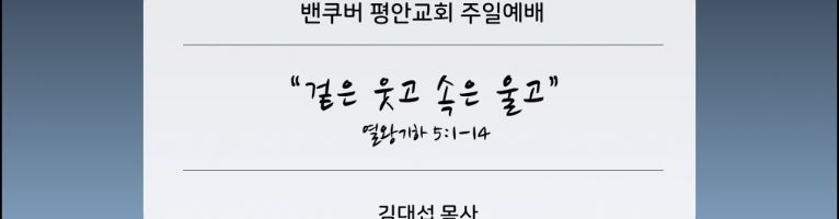 “겉은 웃고 속은 울고”(왕하5:1-14)